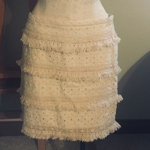 Anthropologie tiered mini skirt